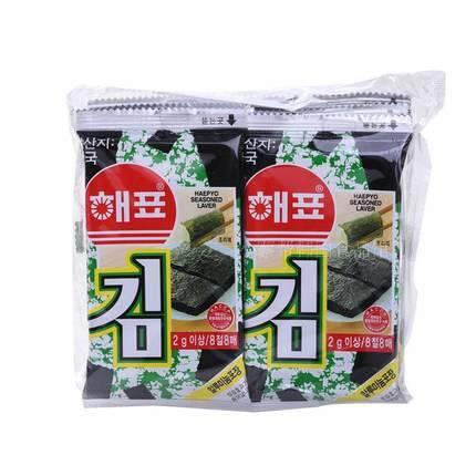 【韩国进口】海牌 海苔脆片2g*40片 即食海苔 少盐 韩国海苔-海苔-海牌-美国零食网