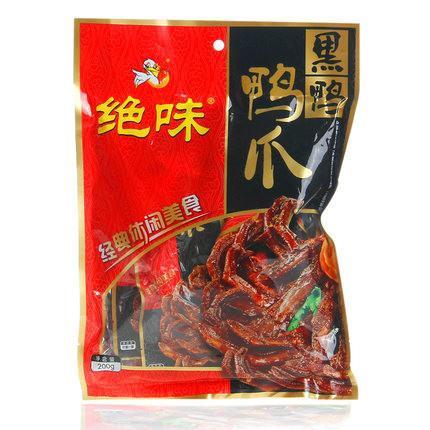 【绝味鸭脖】黑鸭甜辣鸭掌200g-鸭掌-绝味鸭脖-美国零食网