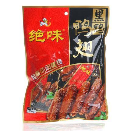 【绝味鸭脖】黑鸭甜辣鸭翅200g-鸭翅-绝味鸭脖-美国零食网