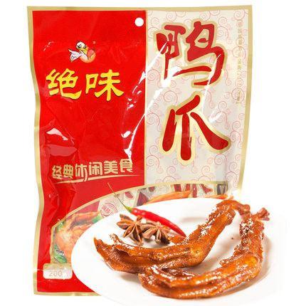 【绝味鸭脖】麻辣鸭掌200g-鸭掌-绝味鸭脖-美国零食网