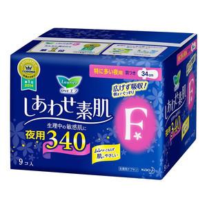 LAURIER F系列瞬吸棉柔夜用护翼型卫生巾 34cm*9片 - 一本 | Yibenbuy.com