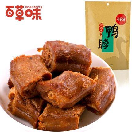 【百草味】甜辣鸭脖170g-鸭脖-百草味-美国零食网