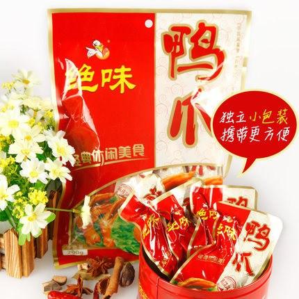 【绝味鸭脖】麻辣鸭掌200g-鸭掌-绝味鸭脖-美国零食网