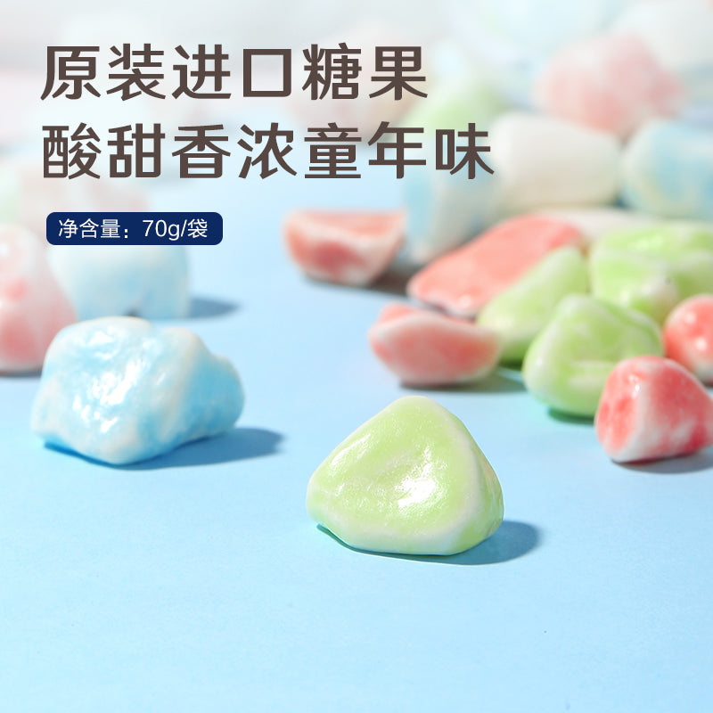 【良品铺子】U100石头型糖果70g进口糖果袋装童年零食酸奶味网红小吃
