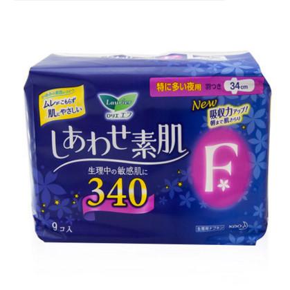 KAO花王 瞬吸棉柔F系列夜用护翼卫生巾 - 一本 | Yibenbuy.com