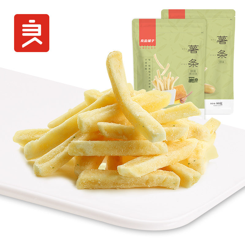 【良品铺子旗舰店】薯条蜂蜜黄油味 零食小吃膨化食品吃货吃的小零食80gx2