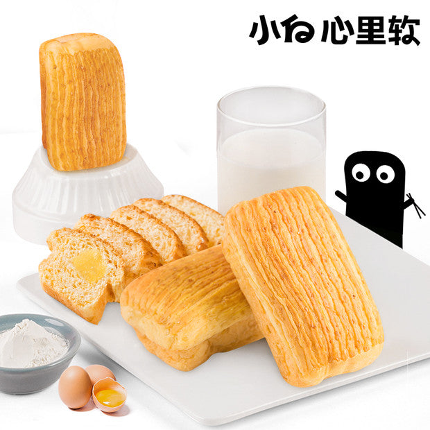 【小白心里软旗舰店】小白心里软原味谷物手撕面包夹心蛋糕点零食健康营养休闲早餐食品520g整箱