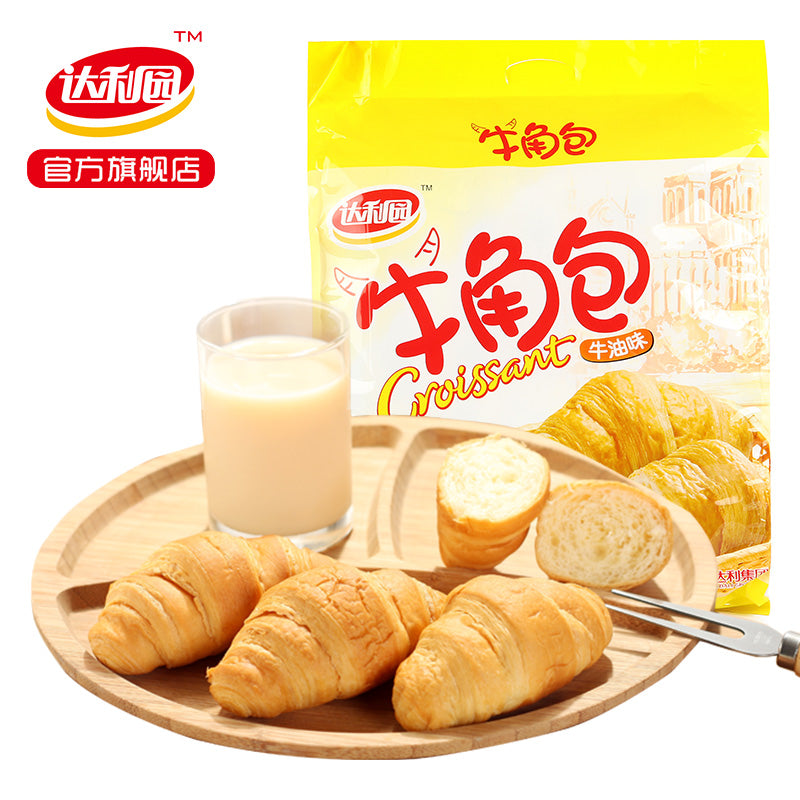 【达利园】小面包营养早餐面包糕点零食小吃牛角包牛油味12枚240g点心 牛角包240g 一袋12枚-糕点-达利园-美国零食网