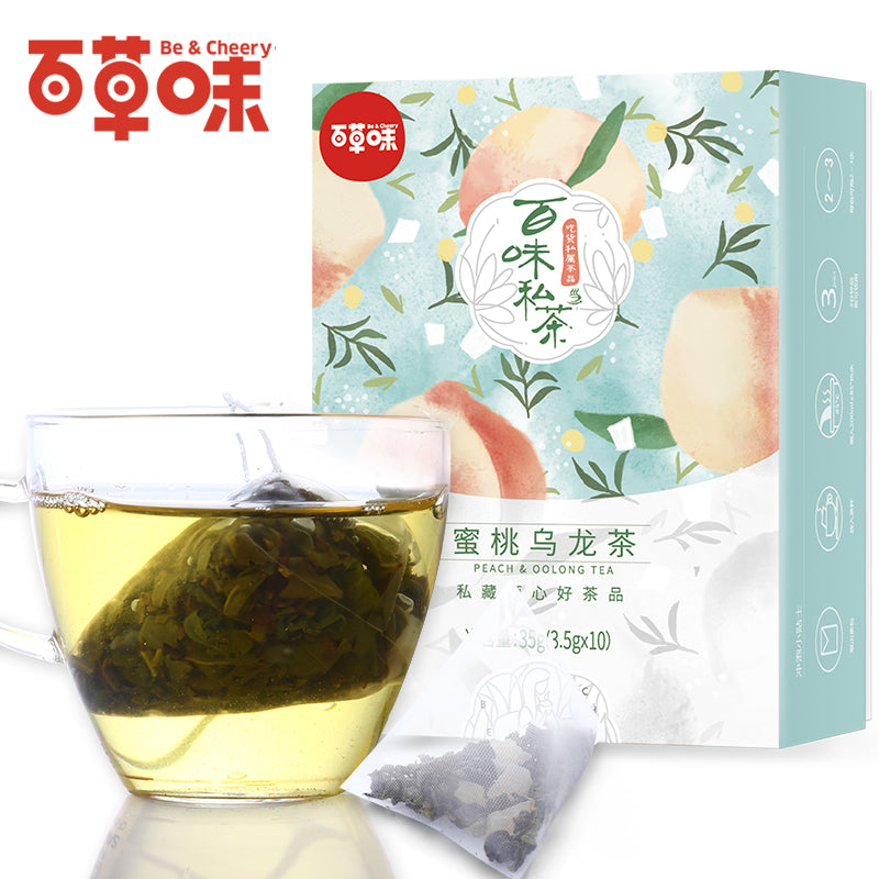 【百草味-蜜桃乌龙茶35g】花草茶水果茶 袋泡花茶盒组合盒装