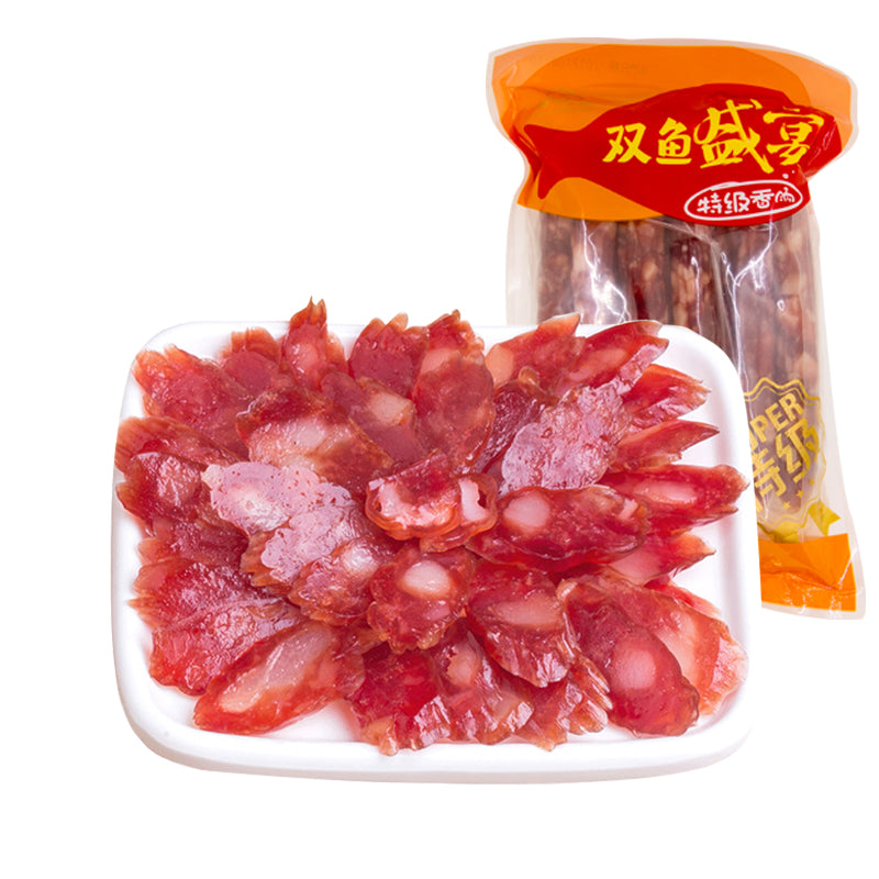 【双鱼牌】特级香肠500g 正宗靖江特产猪肉脯肉制品广式猪肉肠腊肠肉 源于1936 百年技艺双鱼传承
