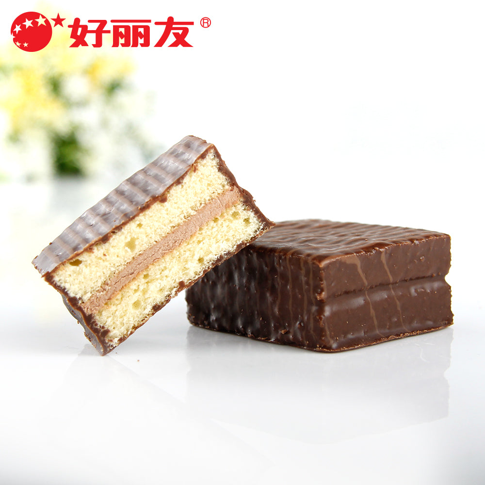 【好丽友】Q蒂36枚西式多层巧克力夹心蛋糕 甜点心零食大礼包-派-好丽友-美国零食网