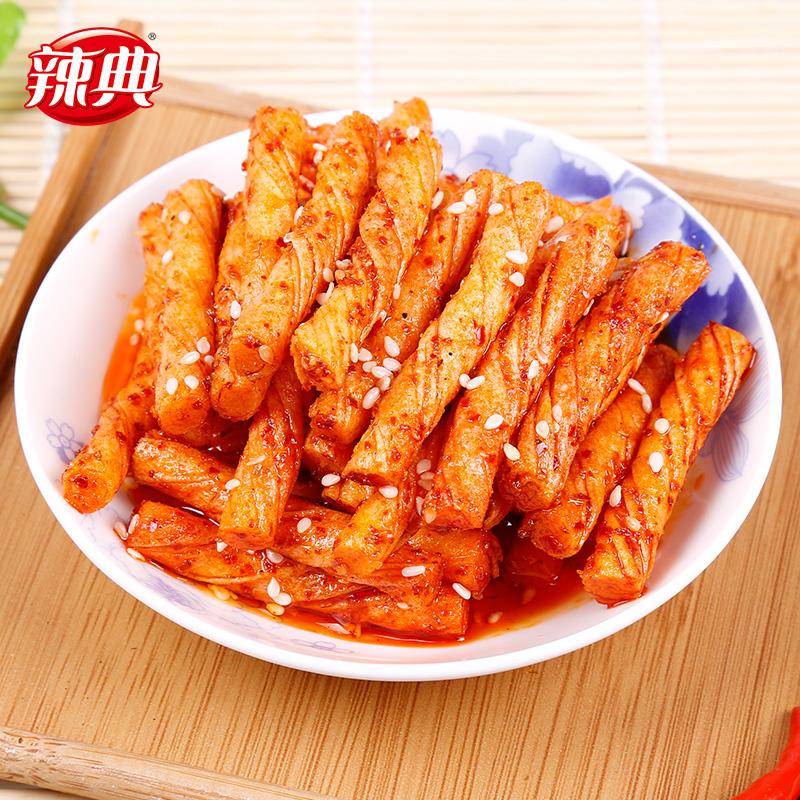 【辣典】辣条零食小吃 麻辣面筋红烧牛筋素肉板筋80后怀旧零食店500g-辣条-辣典-美国零食网