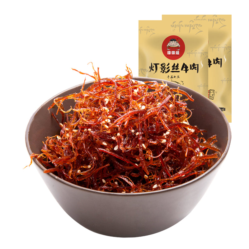 【棒棒娃】棒棒娃香辣灯影牛肉丝150g零食麻辣牛肉干四川特产  精选牛腿肉 古法拆丝 真空独立小包装 150g/袋