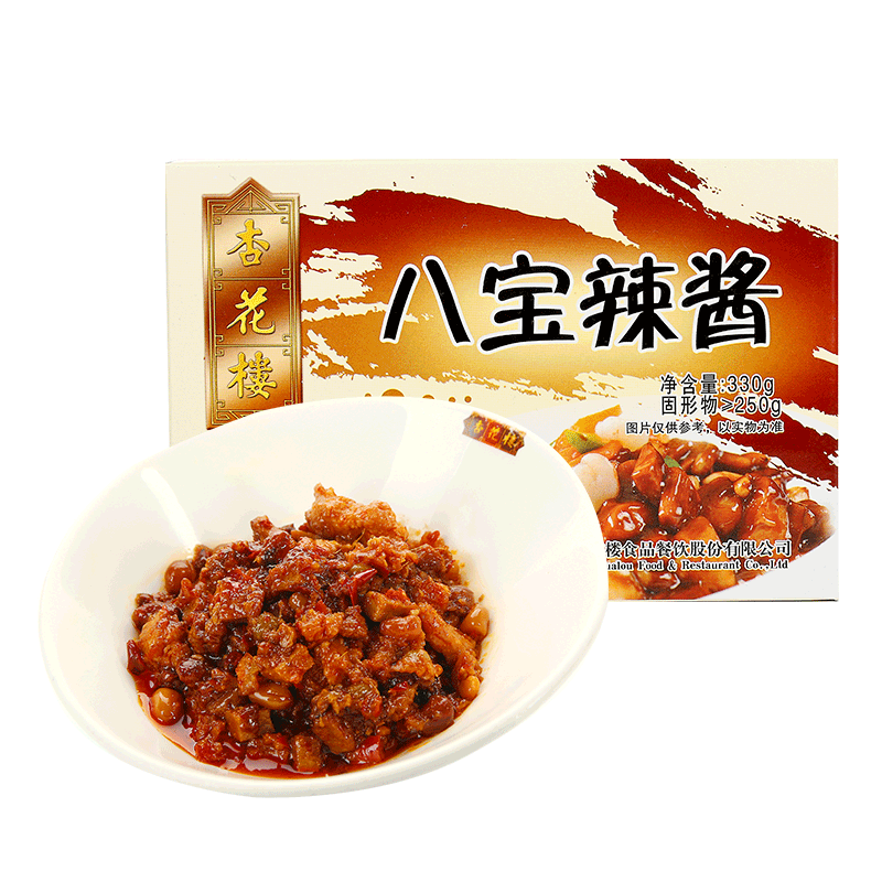 【杏花楼食品旗舰店】杏花楼中华老字号八宝辣酱微辣酱下饭拌饭菜速食菜330g