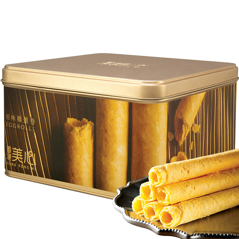 【香港美心】香港进口特产美心原味鸡蛋卷32大条礼盒装儿童休闲零食糕点饼干 香港进口，香酥不腻 448g/盒