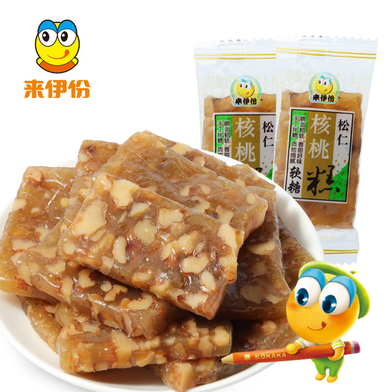 【来伊份】松仁核桃糕280g核桃糕软糖原味传统糕点点心休闲美食 约14-16 小包/袋