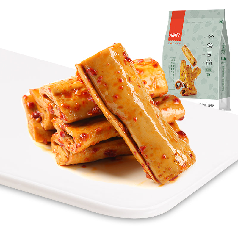 【良品铺子旗舰店】竹筒豆筋香辣味120gx1袋麻辣零食辣条休闲素食豆干儿时味