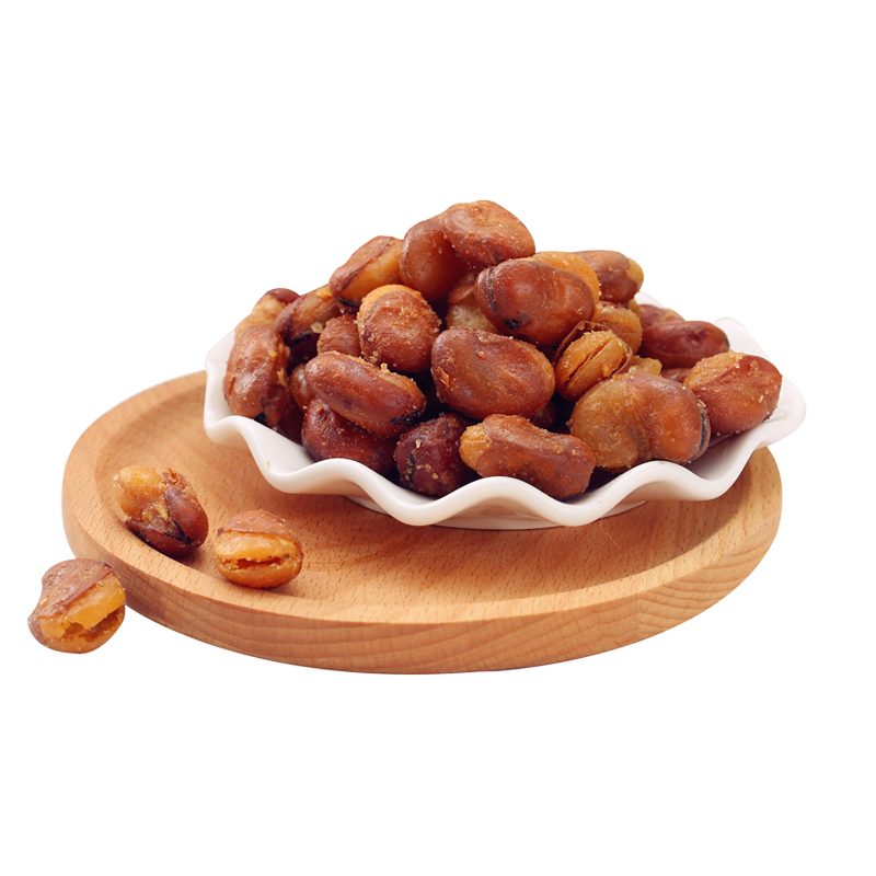 【优思麦旗舰店】优思麦兰花豆500g*1袋装牛肉汁味香酥蚕豆炒货休闲小吃货散装零食