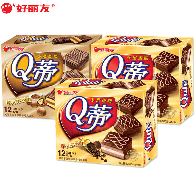 【好丽友】Q蒂36枚西式多层巧克力夹心蛋糕 甜点心零食大礼包-派-好丽友-美国零食网