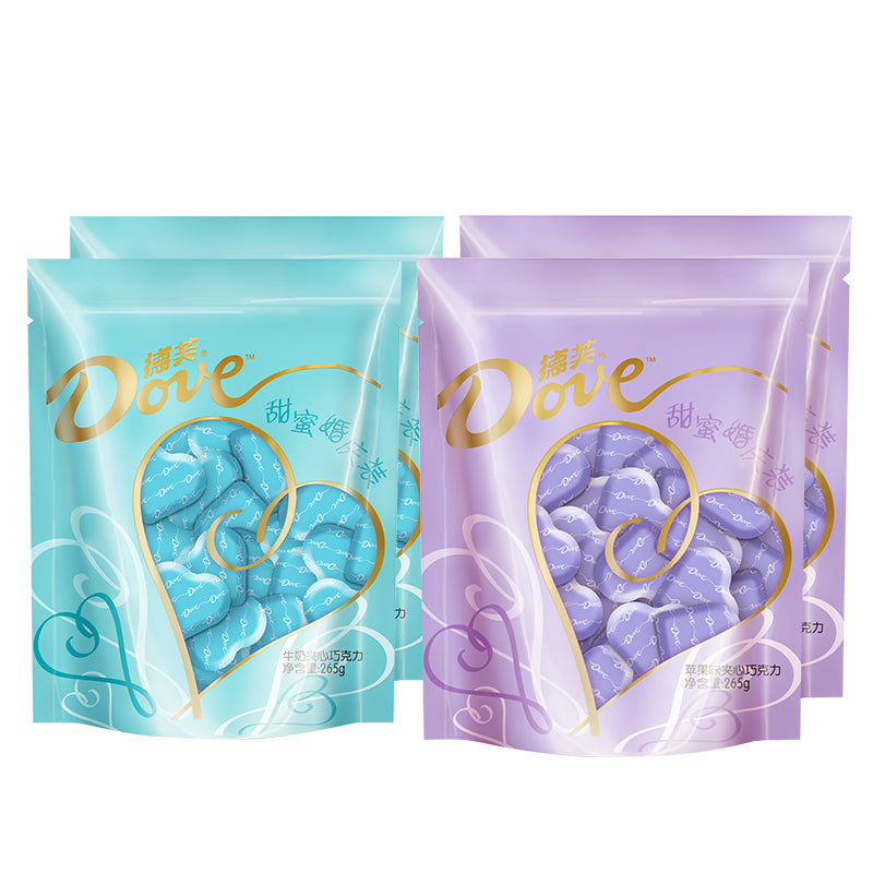 【德芙旗舰店】德芙巧克力 牛奶巧克力散装喜糖265g袋*4装优选礼物礼品婚庆散糖