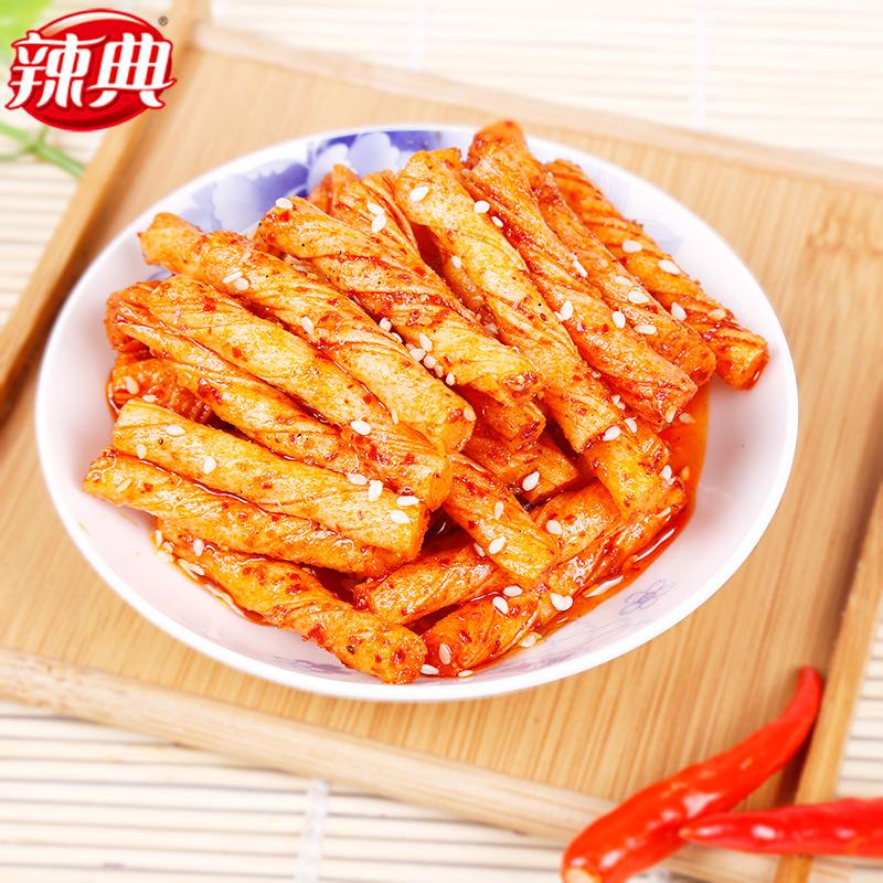 【辣典】辣条零食小吃 麻辣面筋红烧牛筋素肉板筋80后怀旧零食店500g-辣条-辣典-美国零食网