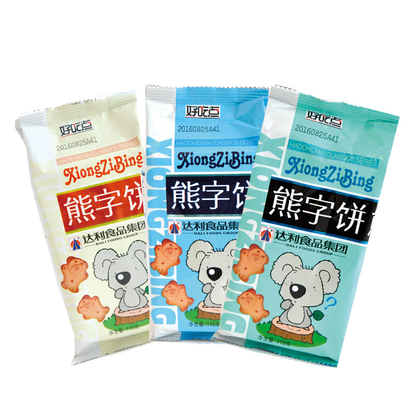 【好吃点】好吃点熊字饼干115g*3包装儿童卡通饼干办公室小零食下午茶点心 好吃点熊字饼干115g*3包-饼干-好吃点-美国零食网