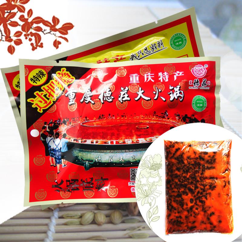【德庄】重庆特产过把瘾特辣火锅底料300g克麻辣火锅调料-火锅底料-德庄-美国零食网