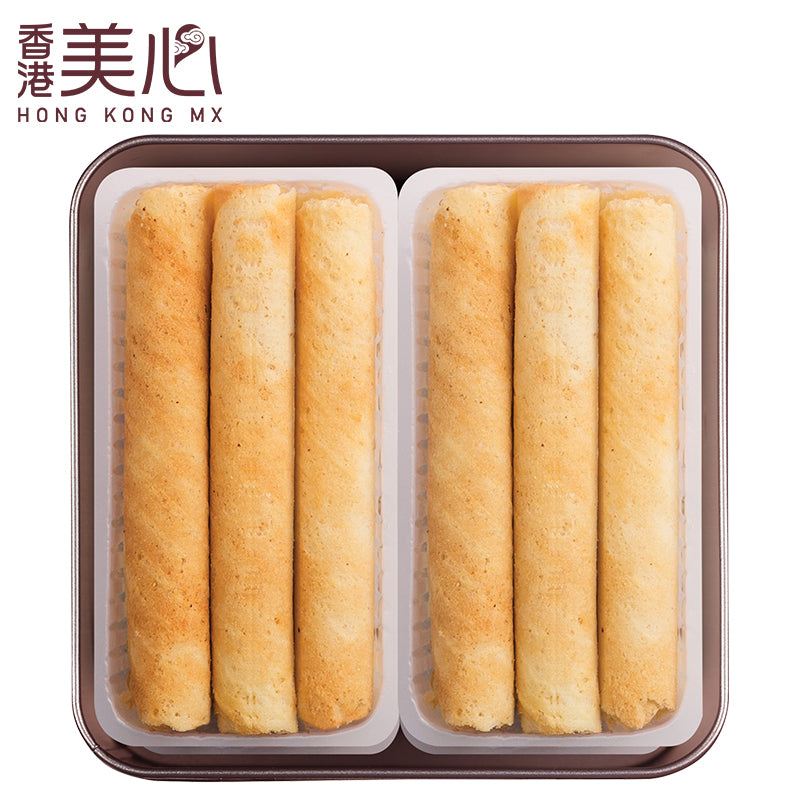 【香港美心】精致椰香鸡蛋卷36条礼盒装休闲零食小吃儿童鸡蛋卷 香港进口，4袋独立装 52.2g/个*4-蛋卷-香港美心-美国零食网