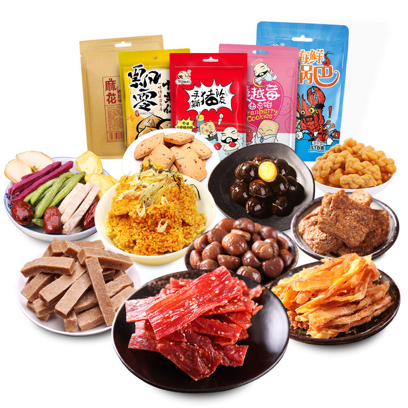 【飘零大叔】飘零大叔办公室小食1372g猪肉脯鱿鱼条果蔬脆山楂条网红零食整箱 吃货不用东奔西走 飘零大叔应有尽有