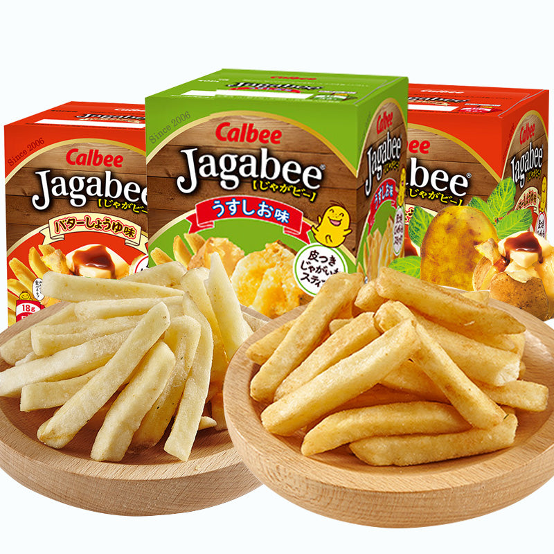 【卡乐比旗舰店】日本进口calbee/卡乐比薯条三兄弟90g*3盒北海道网红薯片零食品