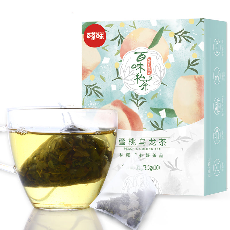 【百草味-蜜桃乌龙茶35g】花草茶水果茶 袋泡花茶盒组合盒装