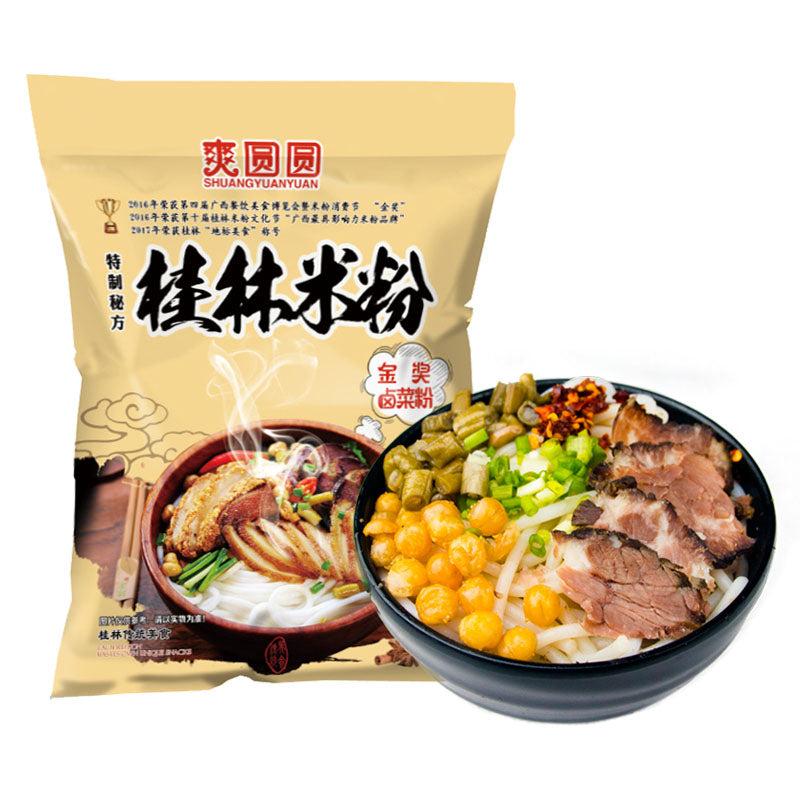 【爽圆圆旗舰店】爽圆圆桂林米粉260G*1袋装正宗广西桂林特产冲泡速食方便面干拌粉 SC食品认证 良心用好料 传承好味道