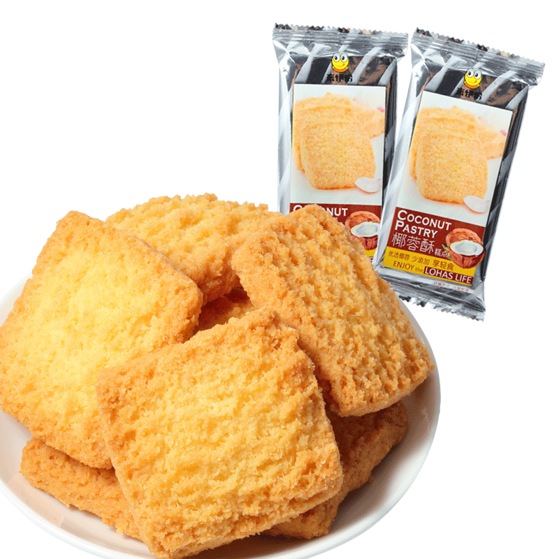 【来伊份旗舰店】来伊份椰蓉酥饼干290g传统糕点特产小吃办公室休闲散装零食来一份 松脆香甜 口口椰蓉
