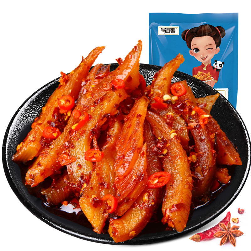 【蜀道香食品旗舰店】 麻辣鱿鱼条100g*2 四川香辣风味海鲜鱿鱼丝