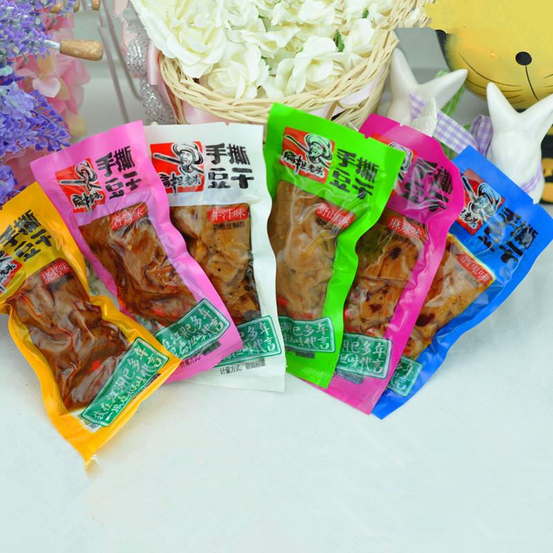 【扁担老头】重庆特产手撕豆干500g豆腐干豆干制品辣条素肉零食小包装-豆干-扁担老头-美国零食网