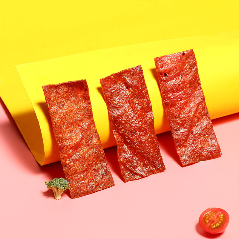 【三只松鼠旗舰店】纸片猪肉脯80g*2 休闲零食靖江特产酥脆猪肉干