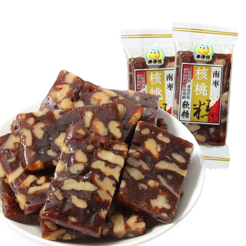 【来伊份旗舰店】来伊份南枣核桃糕250g核桃软糖糕点心手工南枣软糖果仁零食来一份 甜糯满口