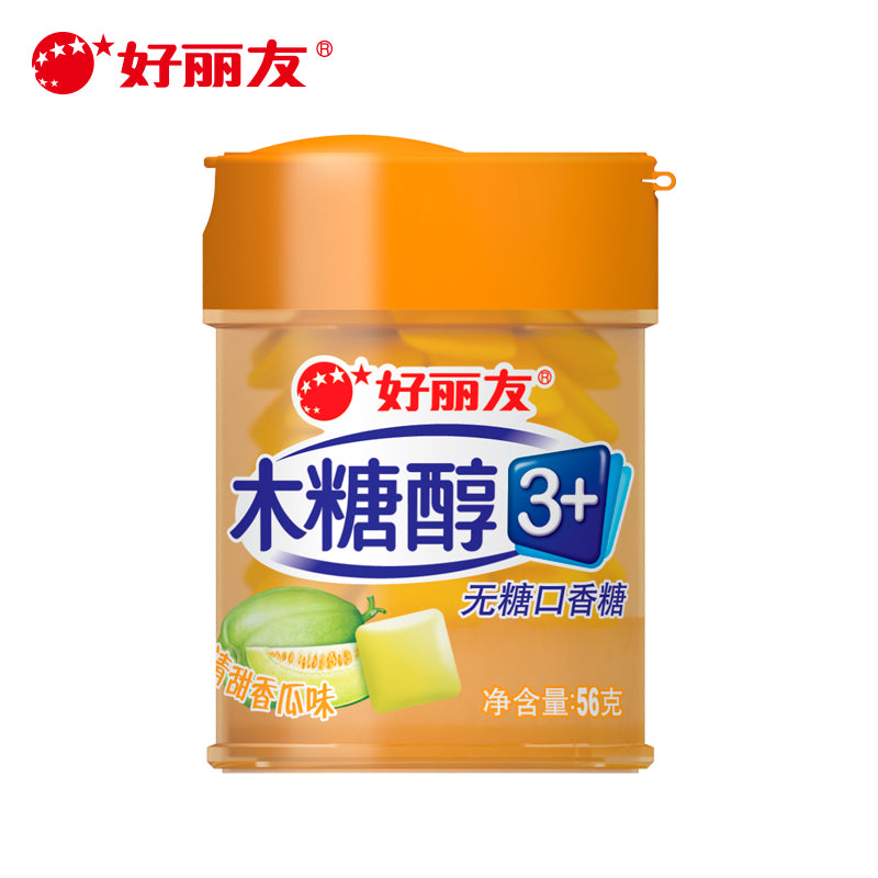 【好丽友】木糖醇3+口香糖清甜香瓜味56g 无糖口香糖泡泡糖 香瓜味 清新口气 无糖 官方正品-口香糖-好丽友-美国零食网