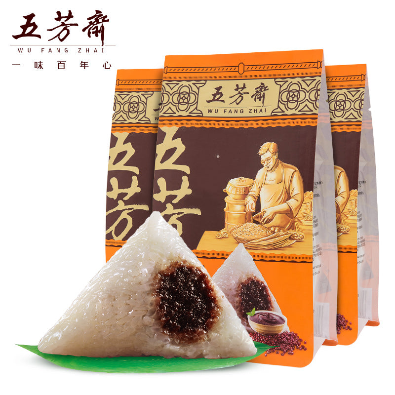 五芳斋】五芳斋粽子真空润香豆沙粽140g*2*3袋嘉兴特产粽子早餐速食甜味粽