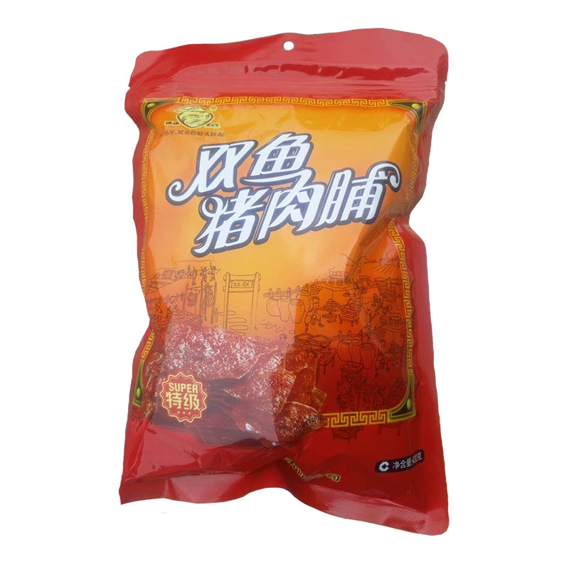 【双鱼牌】猪肉脯400克正宗靖江特产猪肉铺金奖猪肉干片原味散装碎片 源于1936 百年技艺双鱼传承