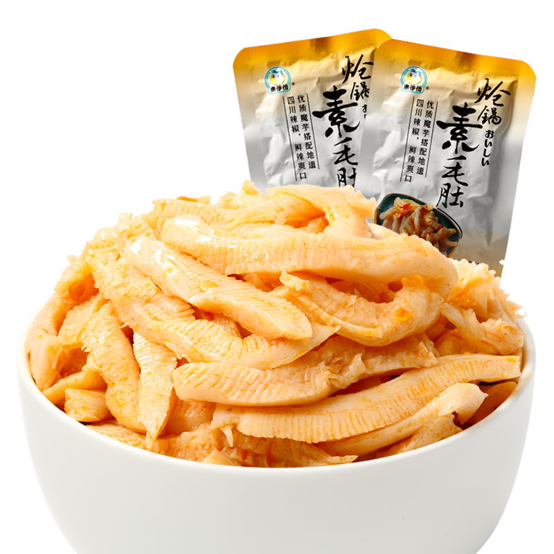 【来伊份旗舰店】来伊份炝锅素毛肚156g*2香辣味魔芋素食美食休闲零食美味小吃 香辣可口 美味好吃