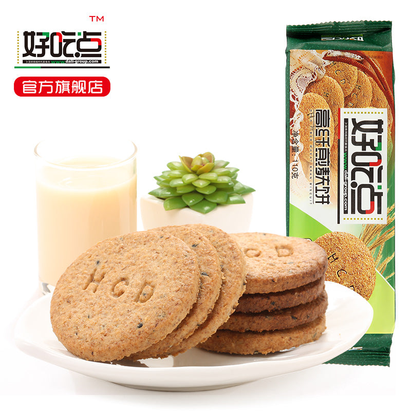 【好吃点】好吃点代餐消化饼干休闲小零食营养早餐健康食品高纤粗粮饼110克-饼干-好吃点-美国零食网