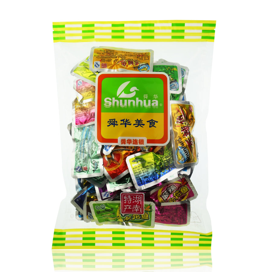 【舜华旗舰店】舜华东江鱼湖南特产零食小吃小鱼干鱼块香辣味小鱼仔综合口味500g 肉质鲜嫩，多重口味装
