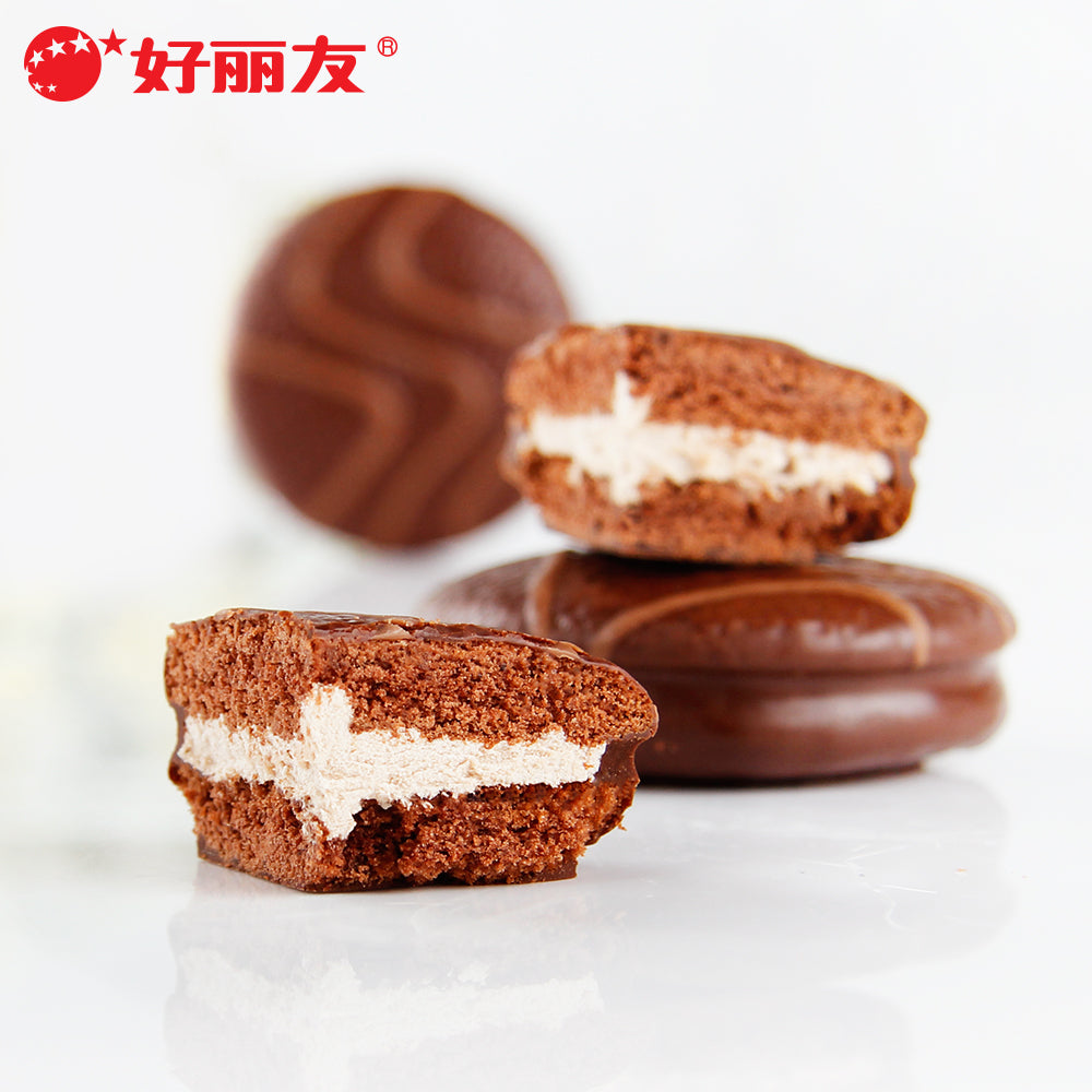 【好丽友】可可派6枚180g西式蛋糕巧克力甜点心办公室休闲零食小吃 官方正品 日期新鲜 独立包装 香醇松软-派-好丽友-美国零食网