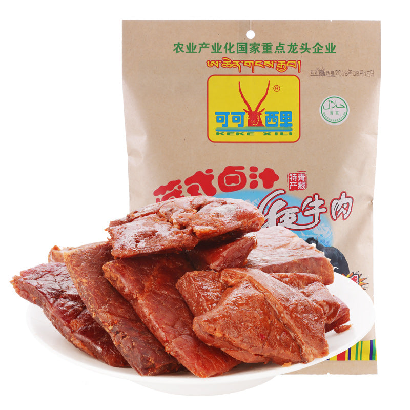 【可可西里】藏式卤汁牦牛肉150gX3袋青海特产儿童也爱吃 藏家传统配方口感柔软老少咸宜-牛肉干-可可西里-美国零食网
