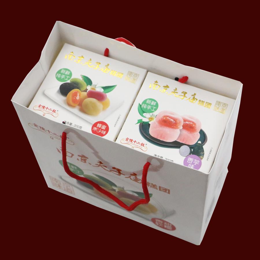 【金陵十二钗】南京特产传统糕点零食品小吃糕团麻薯4种口味800克礼盒-糕点-金陵十二钗-美国零食网