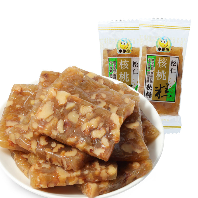 【来伊份】松仁核桃糕280g核桃糕软糖原味传统糕点点心休闲美食 约14-16 小包/袋