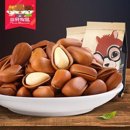 2袋 三只松鼠 开口松子 松の実 松子　殻付き Amazon.co.jp: 三只松鼠 原味开口松子 中国名物 おつまみ Daben