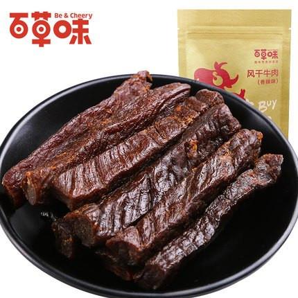 【百草味】风干牛肉116g-牛肉干-百草味-美国零食网