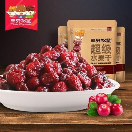 【三只松鼠】红宝石蔓越莓干108g 果酸味香醇天然 咽下后丝丝入甜-蔓越莓干-三只松鼠-美国零食网